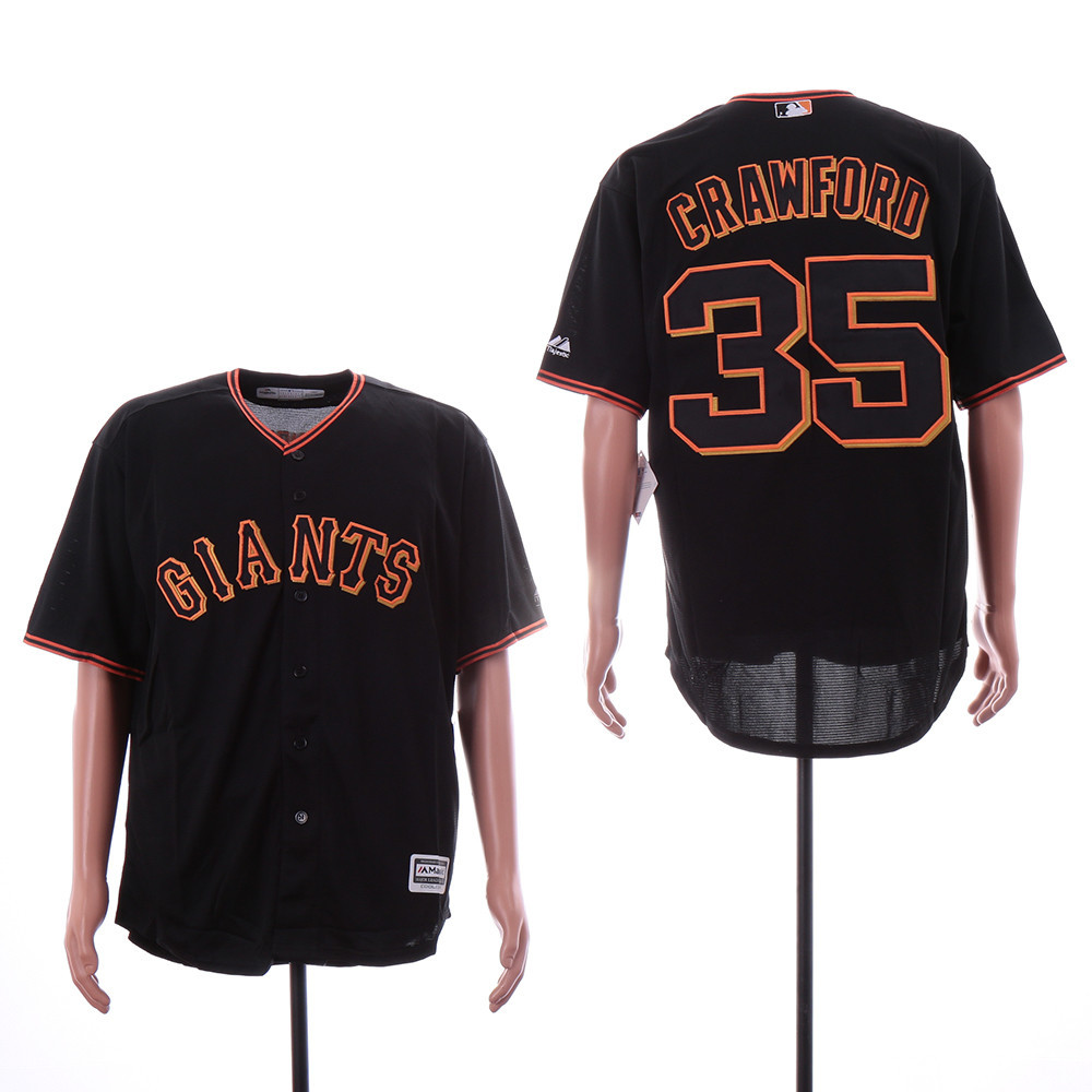 Giants 35 Brandon Carwford Black Cool Base Jersey Giants 35 Brandon Carwford Black Cool Base Jersey