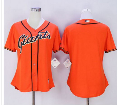 Giants Blank Orange Women's Alternate Stitched MLB Jersey