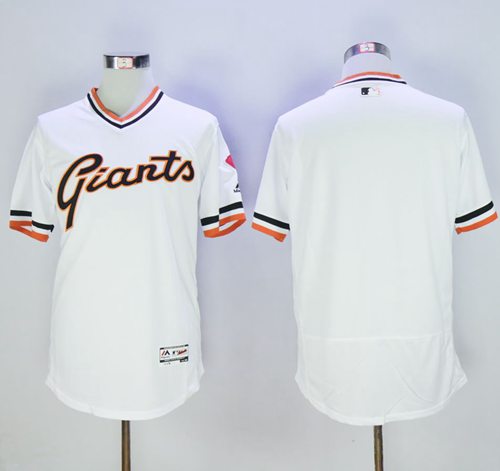 Giants Blank White Flexbase Authentic Collection Cooperstown Stitched MLB Jersey Giants Blank White Flexbase Authentic Collection Cooperstown Stitched MLB Jersey