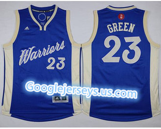 Golden State Warriors #23 Draymond Green Blue 2015-2016 Christmas Day Stitched NBA Jersey