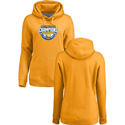 Golden State Warriors 2017 NBA Champions Yellow Women's Pullover Hoodie -2