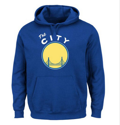 Golden State Warriors Majestic Hardwood Classics Tech Patch Pullover Hoodie Royal