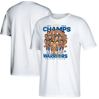 Golden State Warriors adidas 2017 NBA Finals Champions Caricature T-Shirt - White Golden State Warriors adidas 2017 NBA Finals Champions Caricature T-Shirt - White