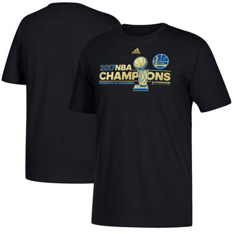 Golden State Warriors adidas 2017 NBA Finals Champions Locker Room T-Shirt - Black