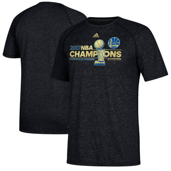 Golden State Warriors adidas 2017 NBA Finals Champions Locker Room climalite T-Shirt - Heathered Black