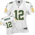 Green Bay Packers Aaron Rodgers 12 Womennull White Sweetheart Jersey