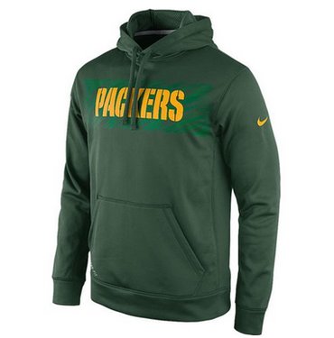 Green Bay Packers Nike KO Speed Wordmark Performance Hoodie Green