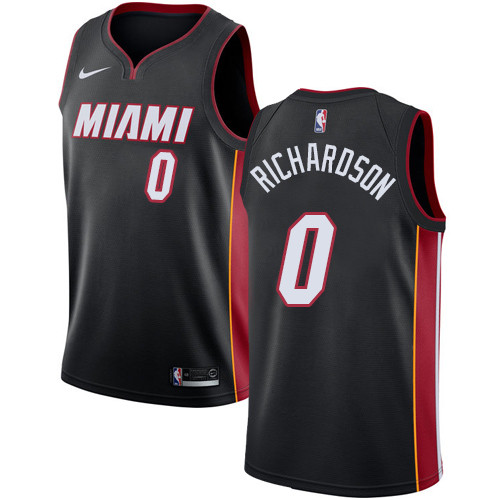 Heat #0 Josh Richardson Black Women's Basketball Swingman Icon Edition Jersey