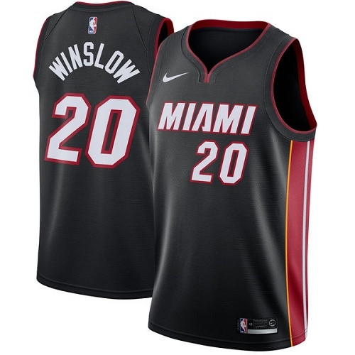 Heat #20 Justise Winslow Black Women's Basketball Swingman Icon Edition Jersey