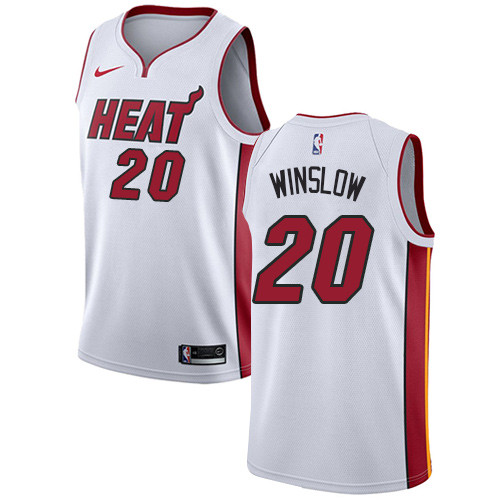 Heat #20 Justise Winslow White Women's Basketball Swingman Association Edition Jersey
