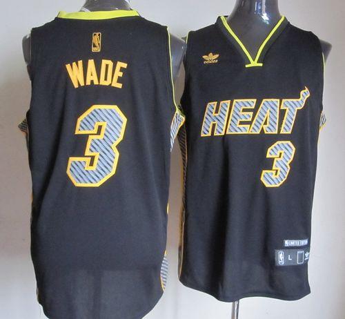 Heat #3 Dwyane Wade Black Electricity Fashion Stitched NBA Jersey Heat #3 Dwyane Wade Black Electricity Fashion Stitched NBA Jersey
