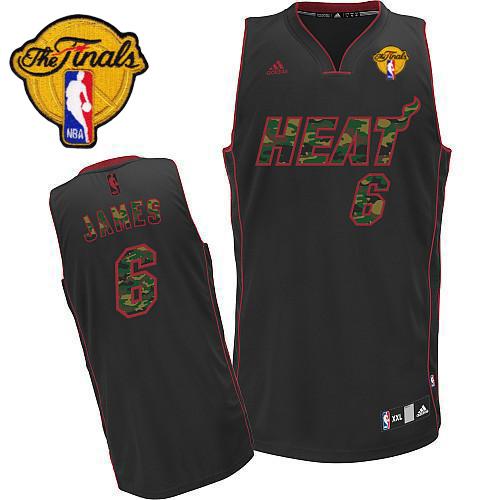 Heat #6 LeBron James Black Camo Fashion Finals Patch Stitched NBA Jersey Heat #6 LeBron James Black Camo Fashion Finals Patch Stitched NBA Jersey