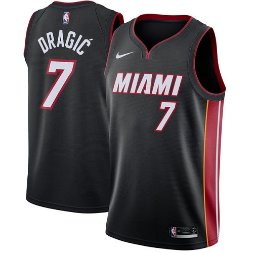 Heat #7 Goran Dragic Black Women's Basketball Swingman Icon Edition Jersey