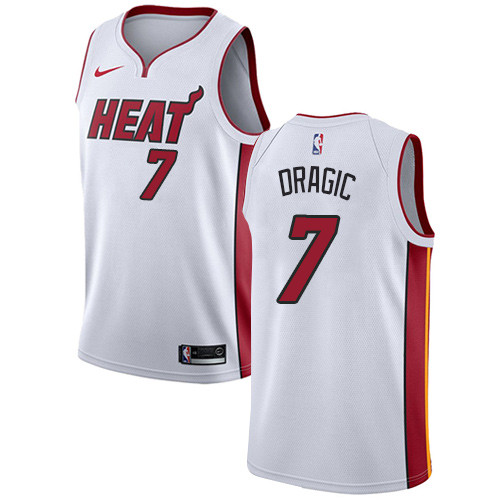 Heat #7 Goran Dragic White Women's Basketball Swingman Association Edition Jersey