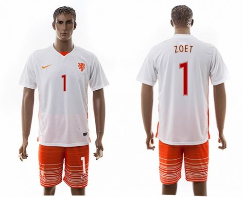 Holland #1 Zoet Away Soccer Country Jersey Holland #1 Zoet Away Soccer Country Jersey
