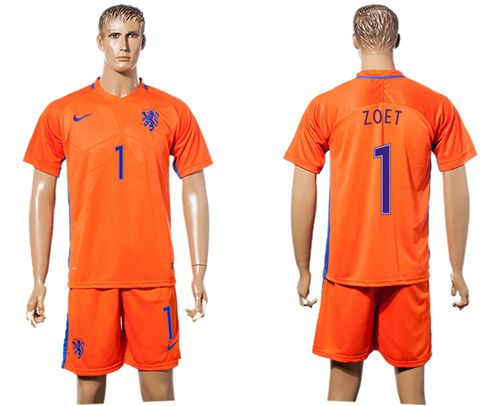 Holland #1 Zoet Home Soccer Country Jersey Holland #1 Zoet Home Soccer Country Jersey