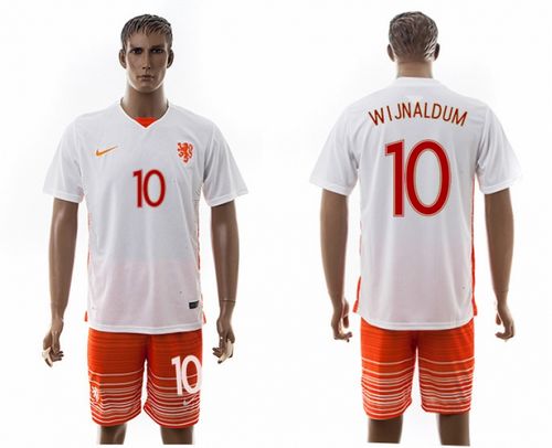 Holland #10 Wijnaldum Away Soccer Country Jersey Holland #10 Wijnaldum Away Soccer Country Jersey