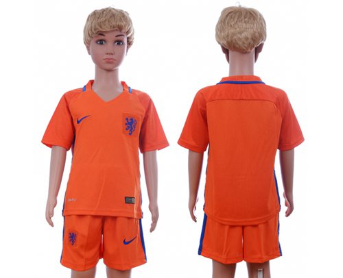 Holland Blank Home Kid Soccer Country Jersey Holland Blank Home Kid Soccer Country Jersey