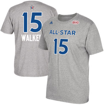 Hornets #15 Kemba Walker adidas 2017 All-Star Game Name & Number T-Shirt - Gray