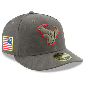 Houston Texans 2017 Salute To Service Low Profile Fitted Hat – Olive