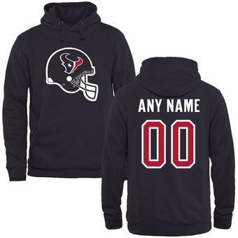 Houston Texans Silver Custom Name & Number Helmet Pullover Hoodie Houston Texans Silver Custom Name & Number Helmet Pullover Hoodie