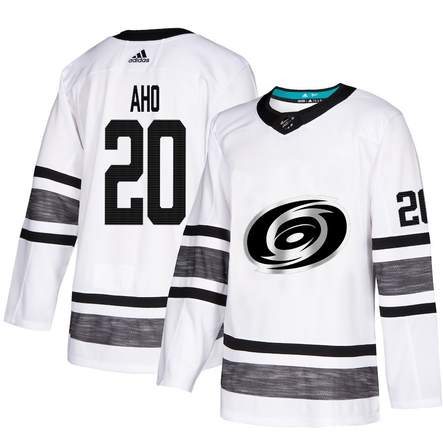 Hurricanes #20 Sebastian Aho White Authentic 2019 All-Star Stitched Youth Hockey Jersey