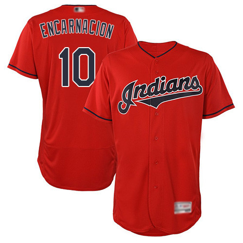 Indians #10 Edwin Encarnacion Red Flexbase Authentic Collection Stitched Baseball Jersey Indians #10 Edwin Encarnacion Red Flexbase Authentic Collection Stitched Baseball Jersey