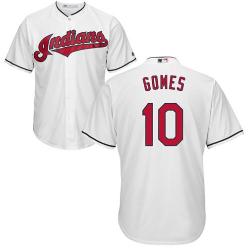 Indians #10 Yan Gomes White Home Stitched Youth MLB Jersey Indians #10 Yan Gomes White Home Stitched Youth MLB Jersey
