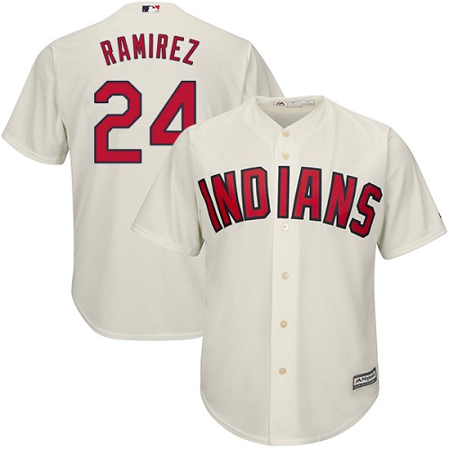 Indians #24 Manny Ramirez Cream Alternate Stitched Youth MLB Jersey