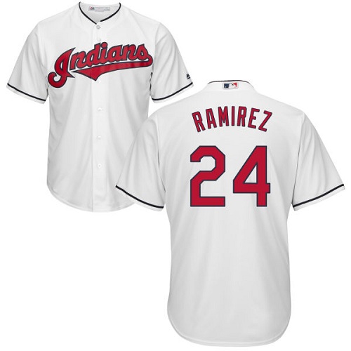 Indians #24 Manny Ramirez White Home Stitched Youth MLB Jersey Indians #24 Manny Ramirez White Home Stitched Youth MLB Jersey