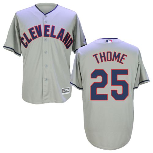 Indians #25 Jim Thome Grey New Cool Base Stitched MLB Jersey Indians #25 Jim Thome Grey New Cool Base Stitched MLB Jersey