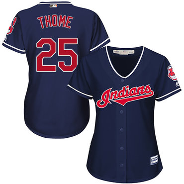 Indians #25 Jim Thome Navy Blue Alternate Women's Stitched MLB Jersey Indians #25 Jim Thome Navy Blue Alternate Women's Stitched MLB Jersey