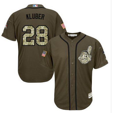 Indians #28 Corey Kluber Green Salute to Service Stitched MLB Jersey Indians #28 Corey Kluber Green Salute to Service Stitched MLB Jersey