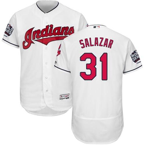 Indians #31 Danny Salazar White Flexbase Authentic Collection 2016 World Series Bound Stitched MLB Jersey Indians #31 Danny Salazar White Flexbase Authentic Collection 2016 World Series Bound Stitched MLB Jersey