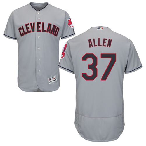 Indians #37 Cody Allen Grey Flexbase Authentic Collection Stitched MLB Jersey Indians #37 Cody Allen Grey Flexbase Authentic Collection Stitched MLB Jersey