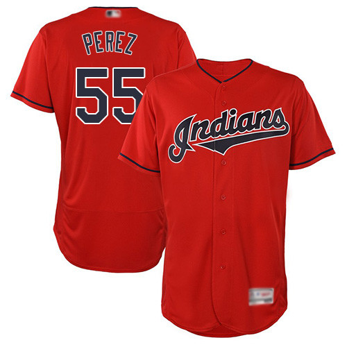 Indians #55 Roberto Perez Red Flexbase Authentic Collection Stitched Baseball Jersey Indians #55 Roberto Perez Red Flexbase Authentic Collection Stitched Baseball Jersey