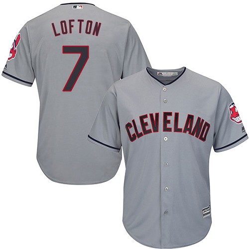 Indians #7 Kenny Lofton Grey Road Stitched Youth MLB Jersey Indians #7 Kenny Lofton Grey Road Stitched Youth MLB Jersey
