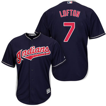 Indians #7 Kenny Lofton Navy Blue Alternate Stitched Youth MLB Jersey Indians #7 Kenny Lofton Navy Blue Alternate Stitched Youth MLB Jersey