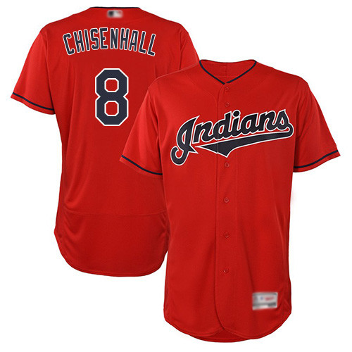Indians #8 Lonnie Chisenhall Red Flexbase Authentic Collection Stitched Baseball Jersey Indians #8 Lonnie Chisenhall Red Flexbase Authentic Collection Stitched Baseball Jersey