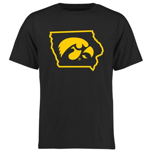 Iowa Hawkeyes College Tradition State Short Sleeve T-Shirt Black
