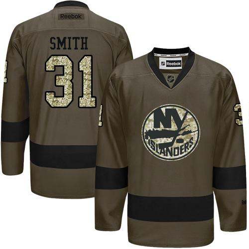 Islanders #31 Billy Smith Green Salute to Service Stitched NHL Jersey Islanders #31 Billy Smith Green Salute to Service Stitched NHL Jersey