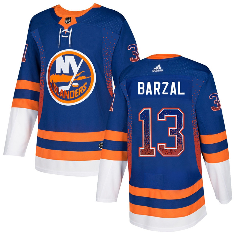 Islanders 13 Mathew Barzal Royal Drift Fashion Adidas Jersey