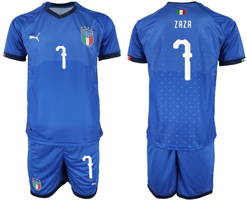 Italy #7 Zaza Home Soccer Country Jersey