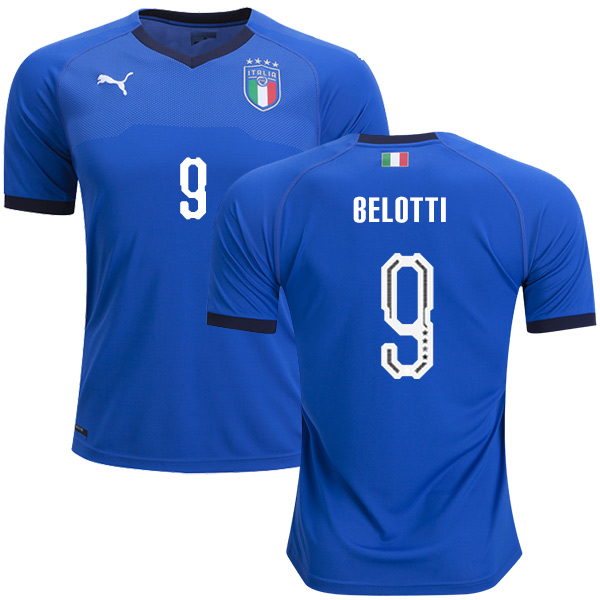 Italy #9 Belotti Home Soccer Country Jersey Italy #9 Belotti Home Soccer Country Jersey