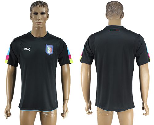 Italy Blank Black Goalkeeper Soccer Country Jersey Italy Blank Black Goalkeeper Soccer Country Jersey