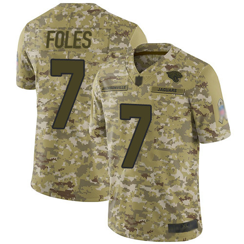Jaguars #7 Nick Foles Camo Men's Stitched Football Limited 2018 Salute To Service Jersey Jaguars #7 Nick Foles Camo Men's Stitched Football Limited 2018 Salute To Service Jersey