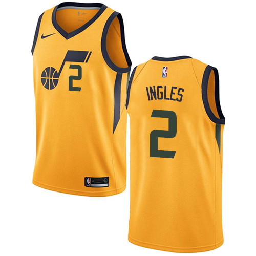 Jazz #2 Joe Ingles Yellow Women's Basketball Swingman Statement Edition Jersey