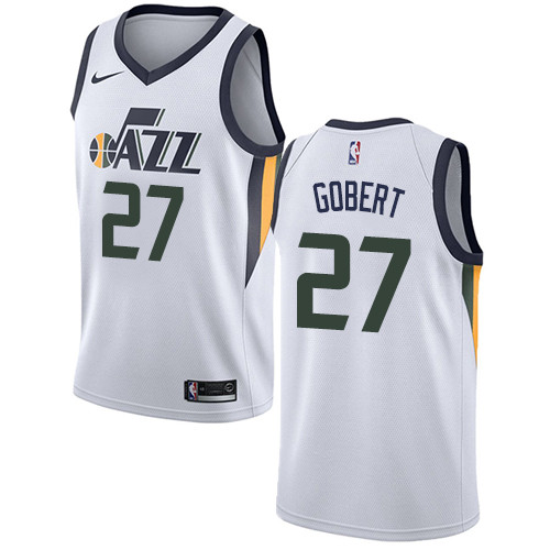Jazz #27 Rudy Gobert White Women's Basketball Swingman Association Edition Jersey