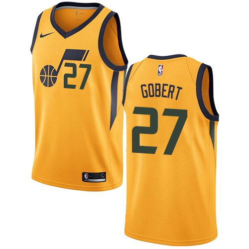 Jazz #27 Rudy Gobert Yellow Women's Basketball Swingman Statement Edition Jersey