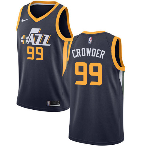 Jazz #99 Jae Crowder Navy Women's Basketball Swingman Icon Edition Jersey